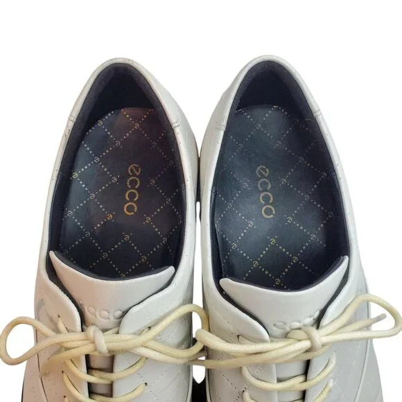 ECCO SZ US 11 - 11.5 EU 45 Golf Classic Hybrid Men's White Leather Golf Shoe
